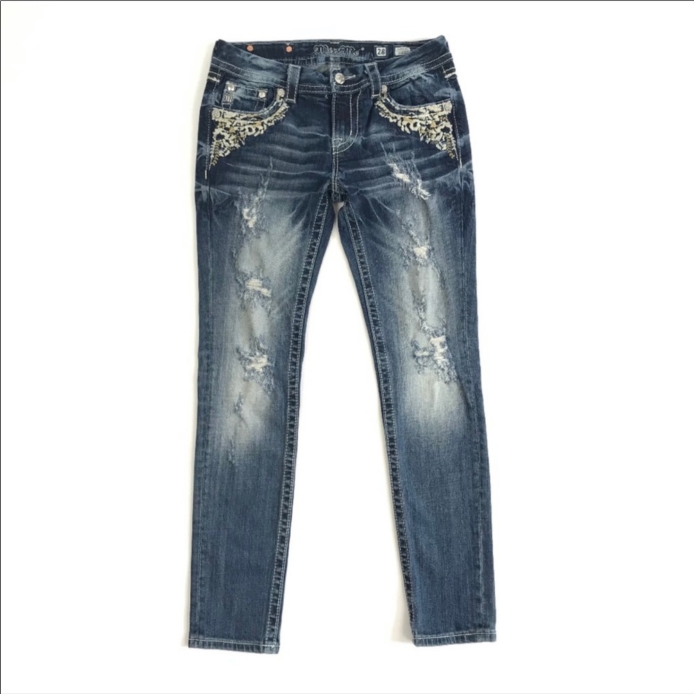 Miss Me Signature Skinny Distressed Jeans